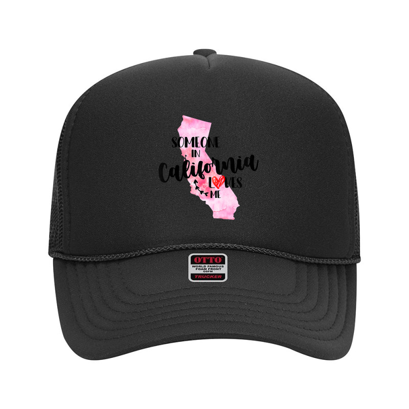 Kids Somebody In California Loves Me State Map Gift For Boy Girl Foam Trucker Hat by cm-arts | Artistshot