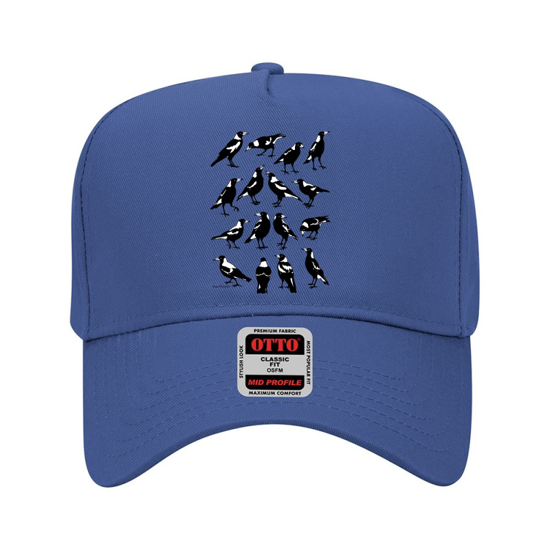 Magpies - Australian Native Birds (choose Preferred Colour And Style) Adjustable Baseball Cap by MYNGOO | Artistshot