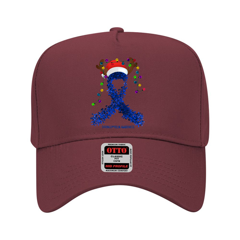 Syringomyelia Fighter Syringomyelia Awareness - Ribbon Santa Hat Chris Adjustable Baseball Cap | Artistshot