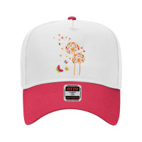 Butterfly Flower Dandelion Butterfly Flower Dandelion Adjustable Baseball Cap | Artistshot