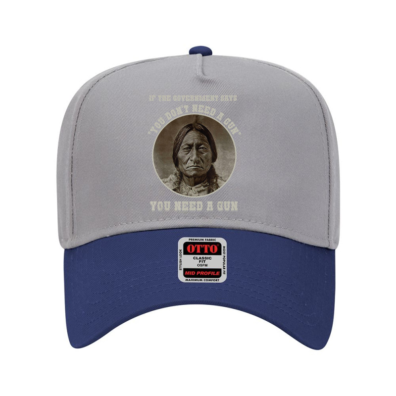 Sitting Bull Chief Gun Retro Arrow Head Adjustable Baseball Cap | Artistshot