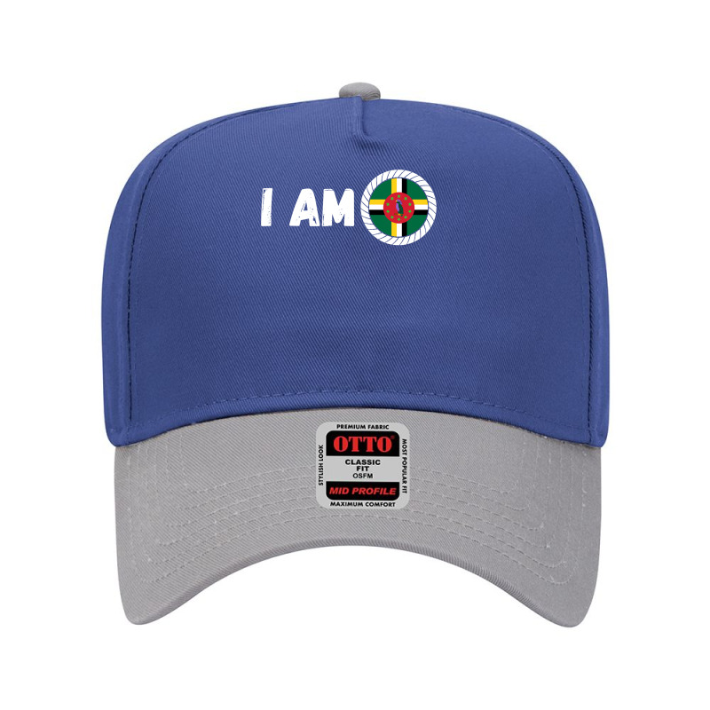 Half American Half Dominican Roots Usa Dominica Island Flag Long Sleev Adjustable Baseball Cap by cm-arts | Artistshot