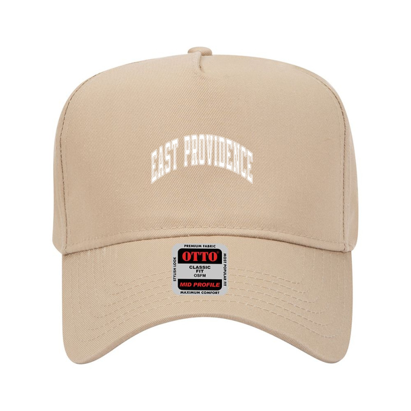 East Providence Rhode Island Ri Varsity Style White Text Long Sleeve T Adjustable Baseball Cap by cm-arts | Artistshot