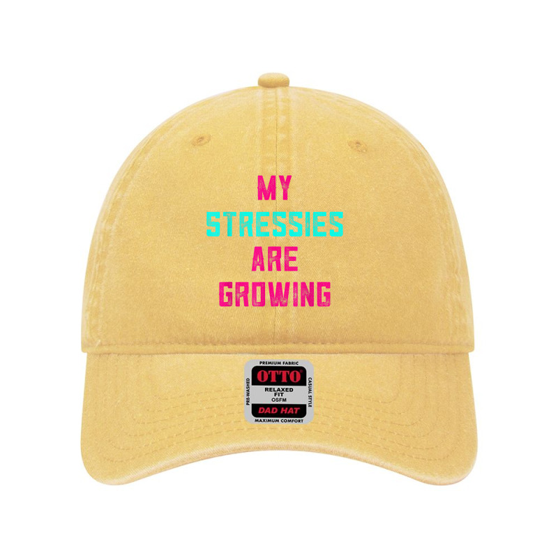 My Stressies Are Growing Funny Overworked Stressed Out Shirt Dyed Cap by cm-arts | Artistshot