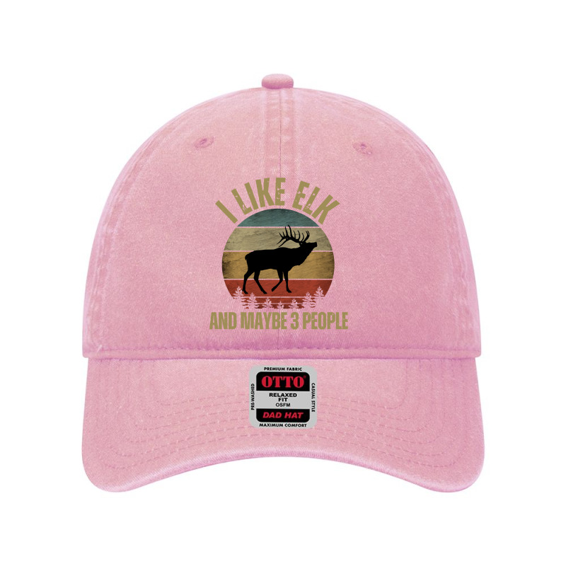 I Like Elk And Maybe 3 People T  Shirt I L I K E E L K A N D M A Y B E Dyed Cap by cm-arts | Artistshot