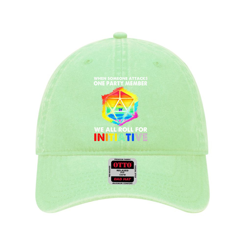 Lgbt Pride Rainbow We All Roll For Initiative Lgbt 396 Gay Lgbtq Dyed Cap by peafowl | Artistshot