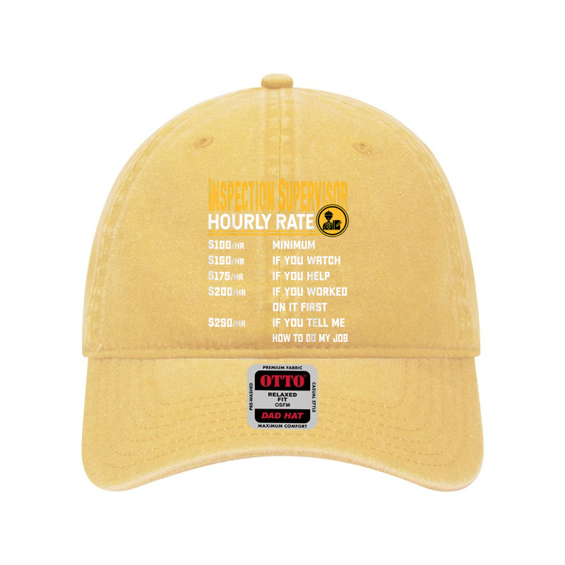 Inspection Supervisor Hourly Rate Funny Inspection Director Dyed Cap by Newdesigns | Artistshot