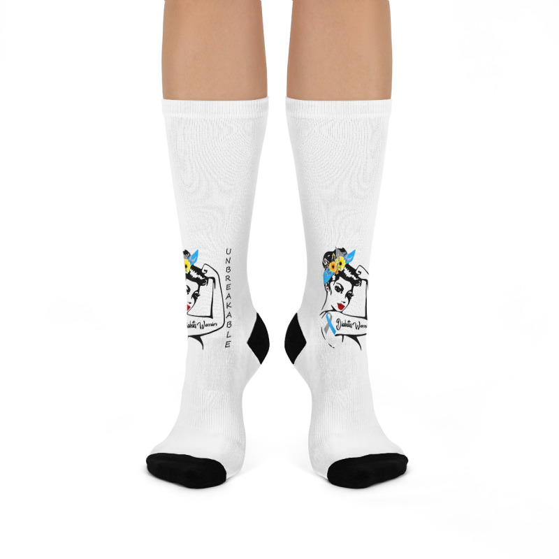 Diabetes Warrior Awareness Diabetic Crew Socks by yuyurumpung | Artistshot