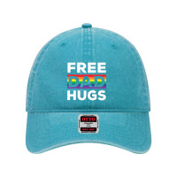 Free Dad Hugs Rainbow Lgbt Pride Fathers Day Gift Dyed Cap | Artistshot