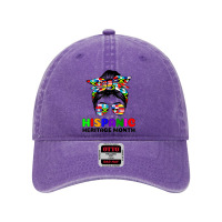 National Hispanic Heritage Month Latin Flags Messy Bun T Shirt Dyed Cap | Artistshot