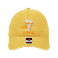 Sorry I Can't Work, God Said To Go Camping Lev 2341 T Shirt Dyed Cap | Artistshot