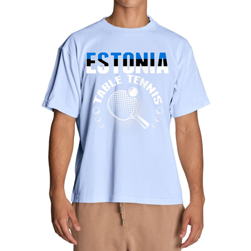 Estonia Table Tennis Fans Jersey Estonian Ping Pong Lovers Tank Top Urban Heavy T-shirt | Artistshot