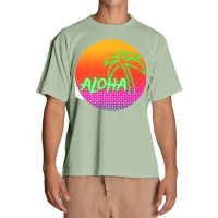 Aloha Hawaii Hawaiian Island Palm Beach Surfboard Sunset Premium Urban Heavy T-shirt | Artistshot