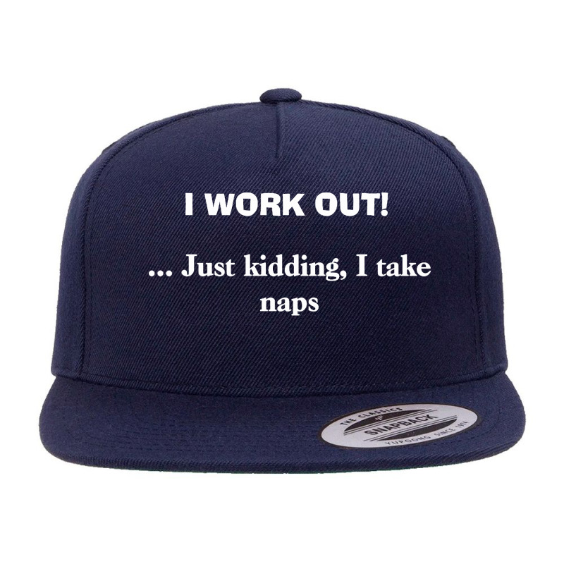 Work Out 5 panel snapback cap by Vanode Art | Artistshot