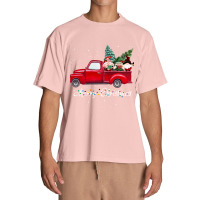 Vintage Wagon Red Truck Christmas Gnome Tree Pajamas Xmas Long Sleeve Urban Heavy T-shirt | Artistshot