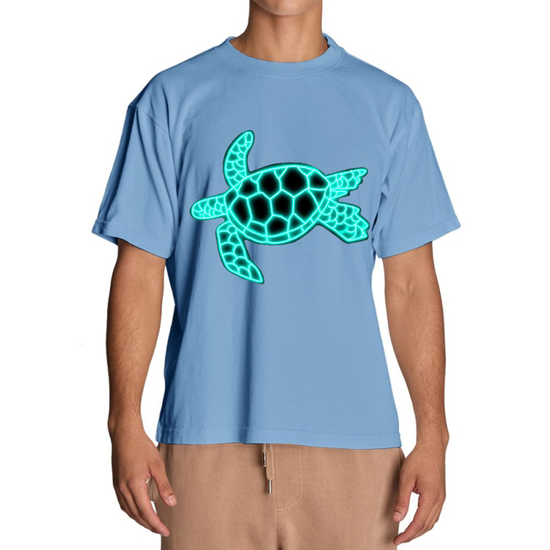 Neon Sea Turtle Urban Heavy T-shirt | Artistshot