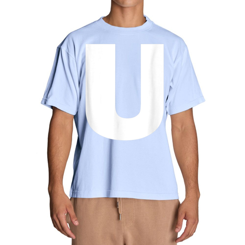 Letter U Capital Alphabet Monogram Initial Urban Heavy T-shirt by MechelleMilliken | Artistshot