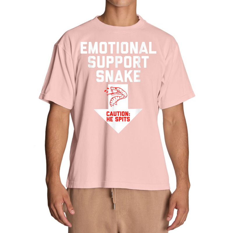 Mens Crude Humor Inappropriate Emotional Support Snake Halloween Urban Heavy T-shirt | Artistshot