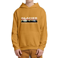 Glacier National Park With Gps Location Design Urban Pullover Hoodie | Artistshot