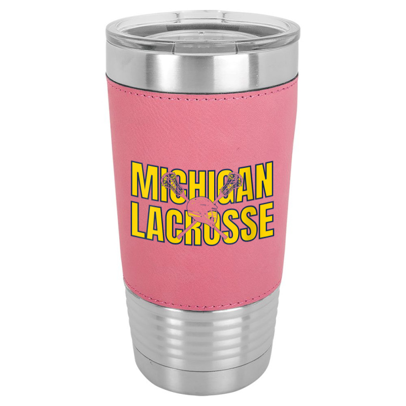 Womens Michigan Lacrosse Helmet Mi Lax The Wolverine State Gift V Neck Leatherette Tumbler | Artistshot