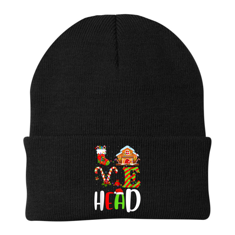 Xmas Lights Love Head Teacher Christmas Beanie by August | Artistshot