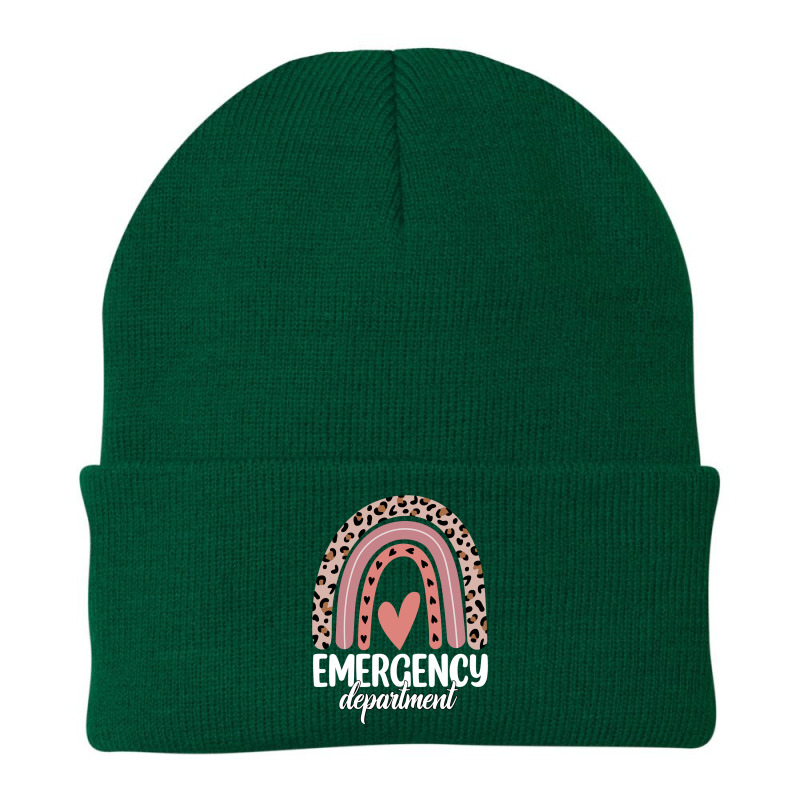 Emergency Department Rainbow Leopard Emergency Room Nursing Long Sleev Beanie | Artistshot