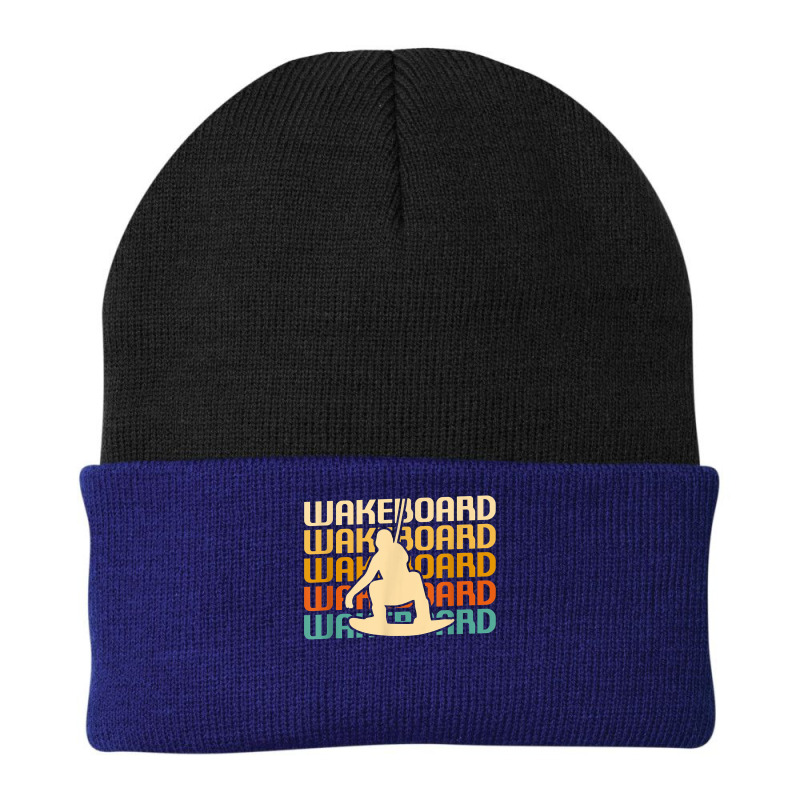 Retro Vintage Classic Wakeboard Wakeboarding Wakeboarder T Shirt Beanie | Artistshot