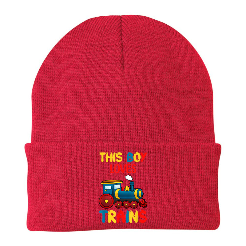 This Boy Loves Trains Locomotives And Wagon! Kid Boys Train T Shirt Beanie by cm-arts | Artistshot