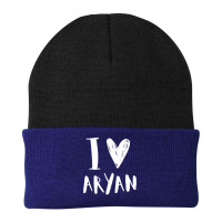 I Love Aryan Boyfriend Funny And Cute Birthday Family T Shirt Beanie | Artistshot