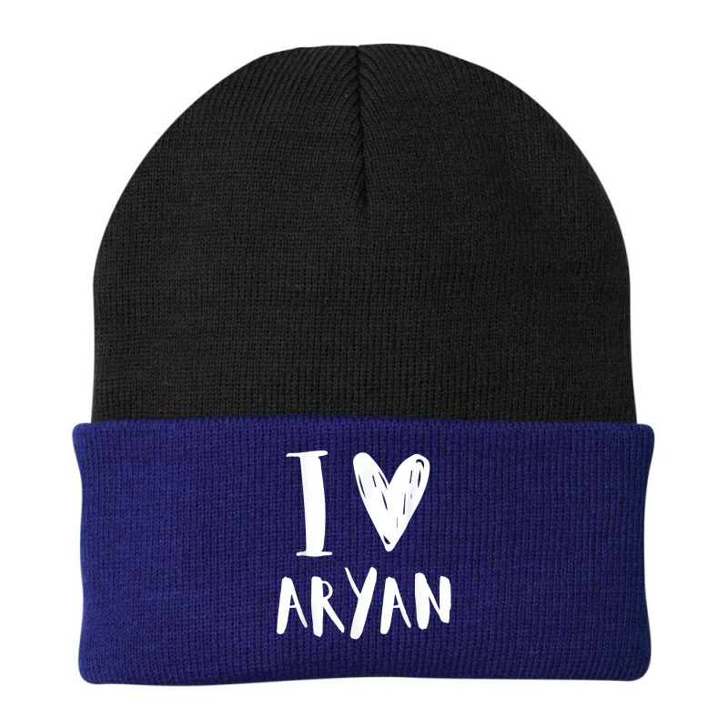 I Love Aryan Boyfriend Funny And Cute Birthday Family T Shirt Beanie by cm-arts | Artistshot