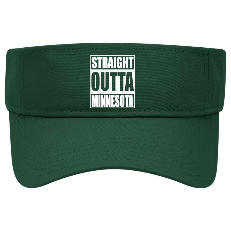 Straight Outta Minnesota Patriotic Minnesota State Visor Hat | Artistshot