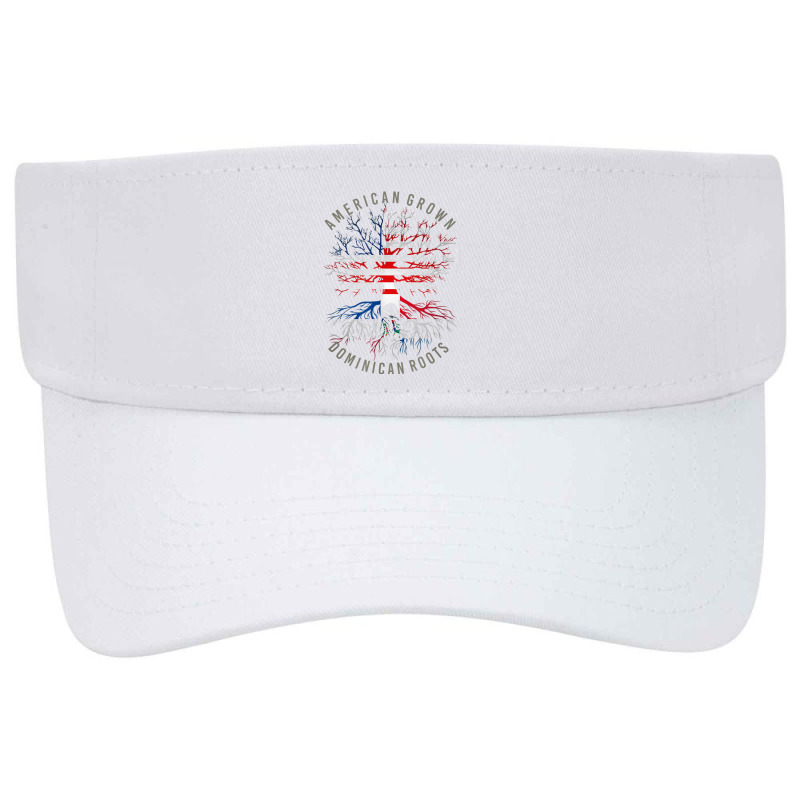 American Grown Dominican Roots Usa Republic Flag Heritage T Shirt Visor hat by cm-arts | Artistshot