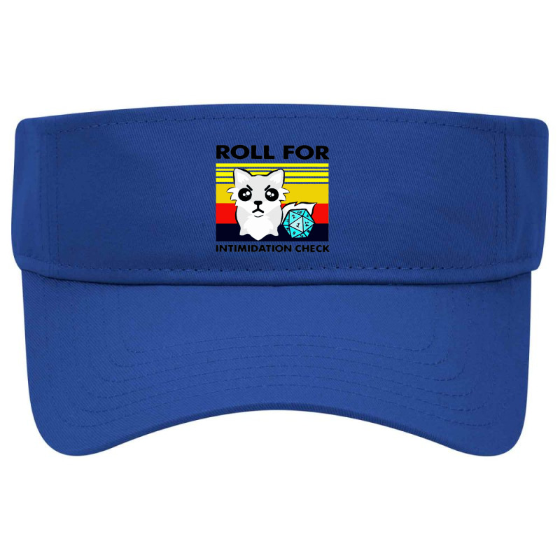 Roll For Intimidation Check Visor hat by cm-arts | Artistshot