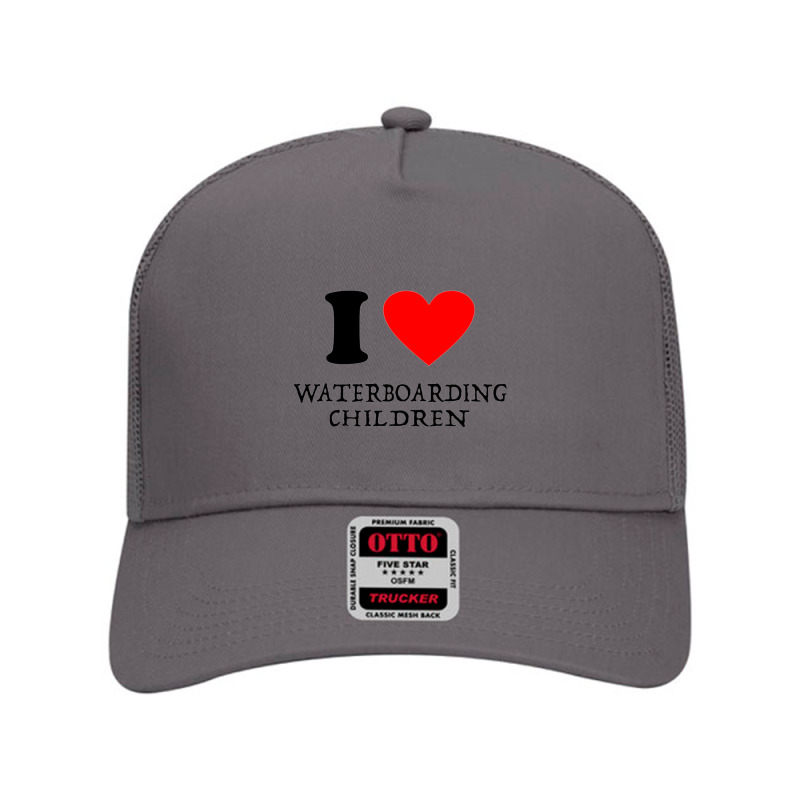 I Love Waterboarding Children [tw] Mesh Back Trucker Hat | Artistshot