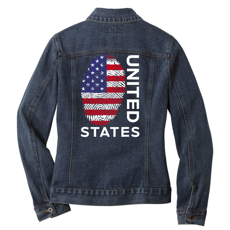 Usa America Flag Home United States Ladies Denim Jacket by ZulArt | Artistshot