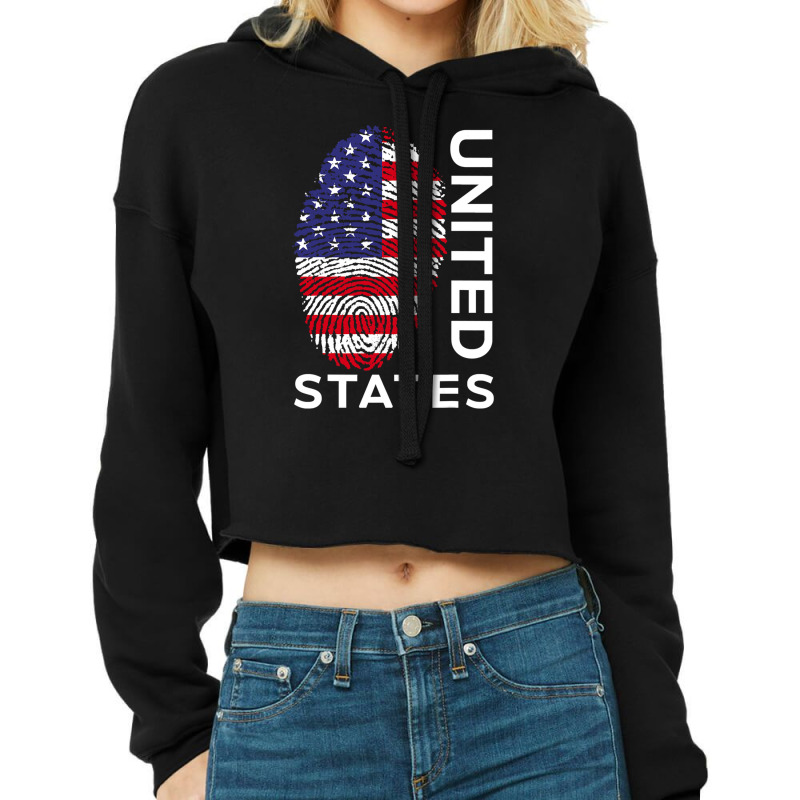 Usa America Flag Home United States Cropped Hoodie by ZulArt | Artistshot