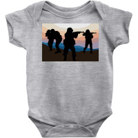 Many Siluet Military Art Baby Bodysuit | Artistshot