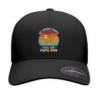 Mens My Favorite People Call Me Papa Bob Cute Sloth Lover Grandpa Prem Seamless Cap | Artistshot