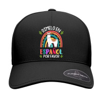 Dimelo En Espanol Por Favor Bilingual Spanish Teacher T Shirt Seamless Cap | Artistshot