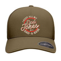 Dad Jokes Programmer I Keep All My Dad Jokes In A Database Seamless Cap | Artistshot