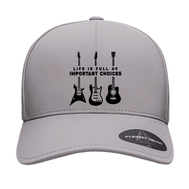 Life Is Full Of Important Choices Guitar Seamless Cap by GegerGeden | Artistshot