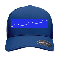 Hand Drawn Doodle Art In White Colour On Blue Background. Seamless Cap | Artistshot