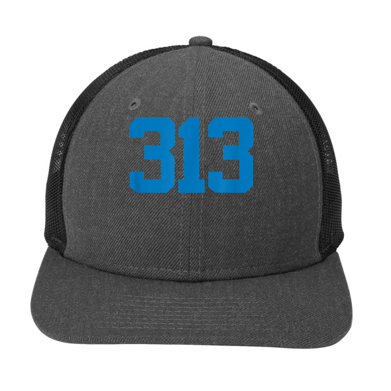 Detroit 313 Area Code   Grit   Sports Fan   Detroiter Fan T Shirt Snapback Trucker Cap by cm-arts | Artistshot