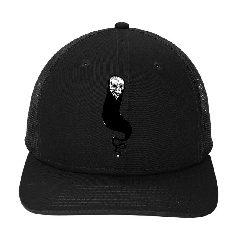 Creepy Ghost Soul Or Wandering Spirit With Face Of Human Skull Snapback Trucker Cap | Artistshot