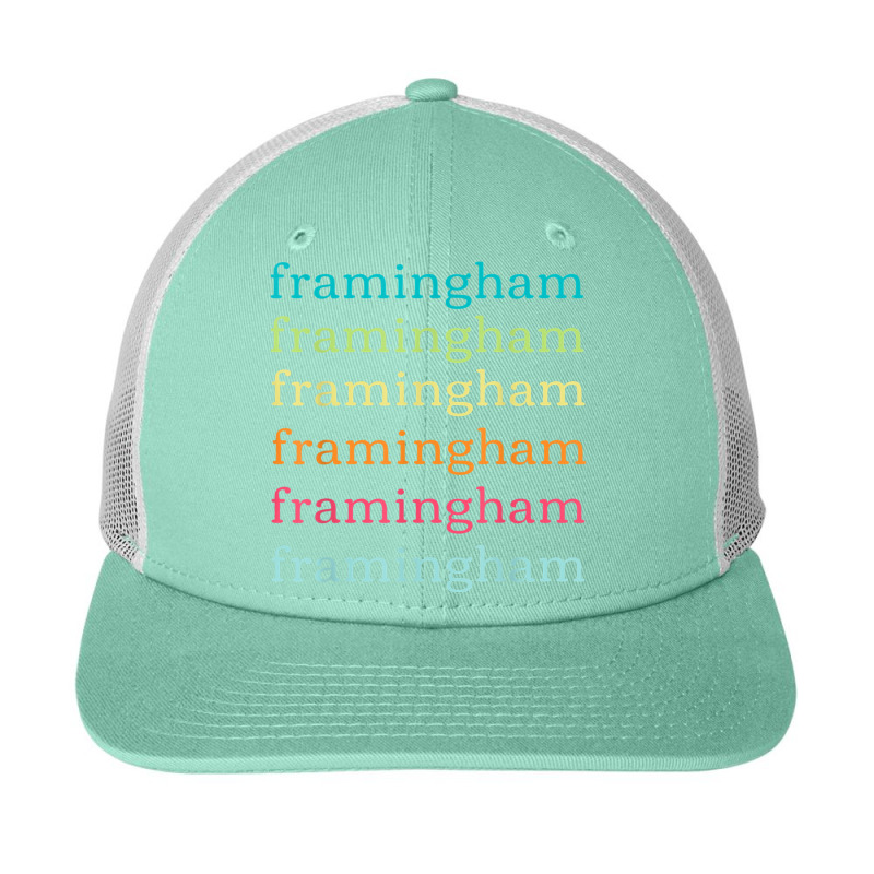 Framingham Massachusetts (ma) Cute And Colorful Text Snapback Trucker Cap by Sombre | Artistshot