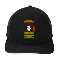 Burger Time Retro 80's Arcade Game Design Snapback Trucker Cap | Artistshot