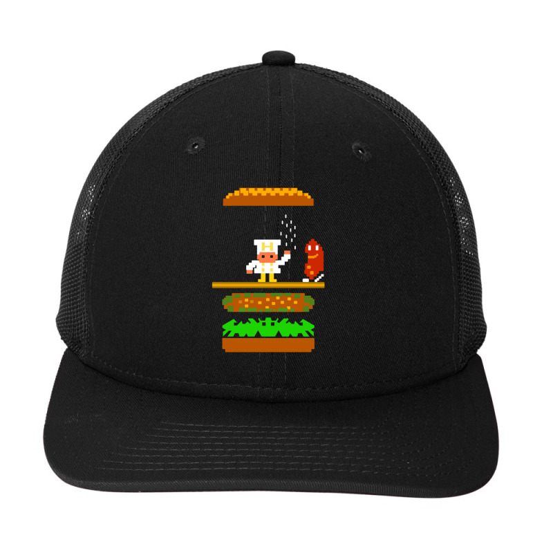 Burger Time Retro 80's Arcade Game Design Snapback Trucker Cap by cm-arts | Artistshot