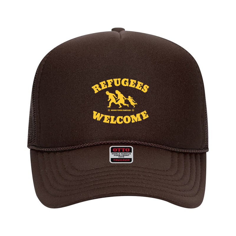 Refugees Welcome Foam Trucker Hat by cm-arts | Artistshot