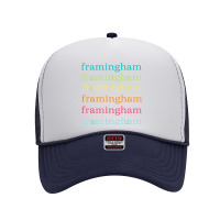 Framingham Massachusetts (ma) Cute And Colorful Text Foam Trucker Hat | Artistshot