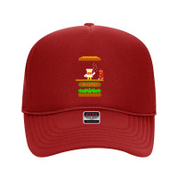 Burger Time Retro 80's Arcade Game Design Foam Trucker Hat | Artistshot